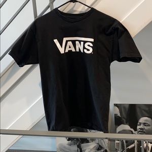 Black Vans Logo Tee